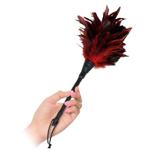 FETISH FANTASY SERIES - BLACK  RED FRISKY FEATHER TICKLER